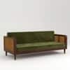 Padam Solid Wood 5 Seater Rattan Designed Sofa Set  In  Teak Finish
