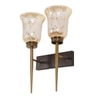 Eliante Modern Wall Lights Mild Steel, Glass & Glass Material Antique,Brown & Golden Finish