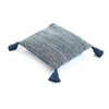 Moss Knit Navy  And Natural Cotton Cushion Cover 16X16 Inches