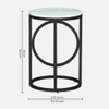 Metality Metal Side Table in Black Colour