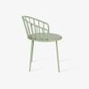 Chalet Air Metal Dining Chair in Sage Green Colour