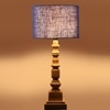 Devansh Blue Jute Table Lamp With Wood Natural Base (7X7X21.25 Inches)-13