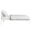 Hackney Metal Non Storage King Bed in Glossy Ivory Finish