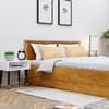Hexa Engineered Wood Modern Queen Bed With Headboard With Storage In Giant Wood