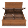 Toledo Solid Wood King Size Hydraulic Storage Bed In Amber Walnut Finish