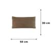 Cairo Toasted Coconut Cotton Knitted Decorative Cushion Cover 12 x 20 Inches