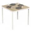 Holven 4 Seater Square Dining Table European oak & white