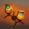 Devansh Metal Electric Wall Light in Gold Colour with Multi Shade Count of 2 Lights