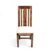 Columbus Sheesham Wood Dining Chair Set of 2 in Teak Finish