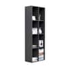 Hexa Engineered Wood Bookshelf Multipurpose Storage Rack in Slate Grey Colour