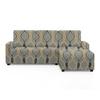 Right Aligned 2 Seater Right Aligned Chaise Greyish Diamond Sofa Cover