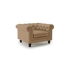 Winchester 1 Seater Leather Sofa in Camel Colour