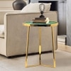Metalsmith Metal Side Table in Gold Finish