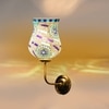 Devansh Metal Electric Wall Light in Gold Colour with Multicolor Shade Count of 1 Light
