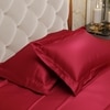 Stoa Paris Satin Pillow Covers,  Premium Plain Pillow Cover Set of 2, 68L x 45W cms - Flirty Red