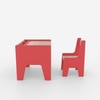 Topolino Toddler Activity Table & Chair in Red