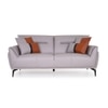Jonas 3 Seater Leatherette Sole in Oyster Grey Colour