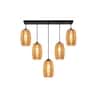 Devansh Solid Wood Electric Wall Light in Brown Colour with Multi Shade Count of 1 Light