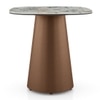 Aeris Metal Side Table in Saturn Spanish Ceramic Finish