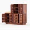 Casventa Shoe Rack Of 25 Pairs In Honey Oak Color