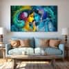 The Castle Decor Radha Krishna Wall Painting Wooden Framed 27x48 Inch (Style 8)