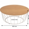 Scandinavian Flux Round Coffee Table Beige Matte Finish