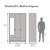 Miller 3 Door Wardrobe With Mirror in Two Tone Finish