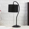 Black Jute Curvy table lamp with Iron Base (SP18)
