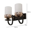 Eliante Wall Lights Mild Steel, Glass & Glass Material Brown,Gold & White Finish
