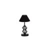 Amari Black cotton Table lamp with Iron Base