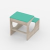 Montessori Toddler Activity Table & Chair in Oak and Teal