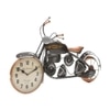 Metal Handpainted Decorative Jawa 8'' Bike Wall Hanging Decorative Showpiece Clock In Multicolor By Craft Tree