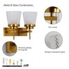 Meirit Double Arm Glass and Metal Wall Light