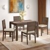 Atlas Crest Solid Wood 4 Seater Dining Table With Atlas Dining Chair Set