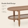 Tora XL Solid Wood And Cane With Glass Coffee Table In Amber Walnut Finish