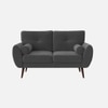 Faro Velvet 2 Seater Sofa in Dark Grey Colour