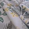 Iris White Floral 400 TC Cotton Flat King Size Bedsheet with 2 Pillow Covers – Threads