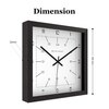 24-Hour Dial and Minimal Square Wooden Wall Clock