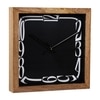 Overlapping Numerals Square Wooden Wall Clock