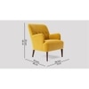 London Fabric Accent Chair in Yellow Colour