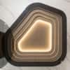 The Lumina Terraced LED Coffee Table with Smoked Glass Accent