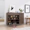 Hexa Red Engineered Wood Shoe Rack in Flower Wenge Colour