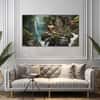 The Castle Decor Lord Buddha Meditation Wall Painting Wooden Framed 27x48 Inch (Style 28)