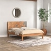 Mazi Solid Wood Queen Non Storage Bed in Grey Colour