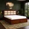 Eshaan Solid Wood Compact Queen Bed Box Storage Provincial Teak Finish Mattress 60 x 72 Inches