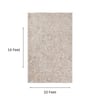 Neulooms Handloom Knotted Reversible Flatweave Area Rug Wheat or Ivory 10x14