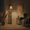 Achille Beige Jute Floor Lamp with Beige Jute Base