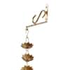 Hanging Flower Urli With Stand Set In Gold Colour