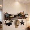 Andre Wooden Wall Organiser With Key Holders