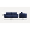 Beliss 3 Pull Out Sofa Cum Bed with storage In Nav Blue Colour